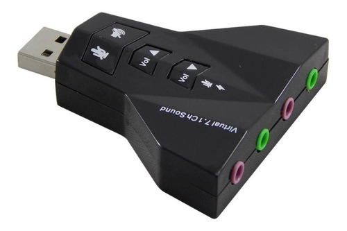 Adaptador De Som Usb 7.1 2.0 - Knup Hb-T65