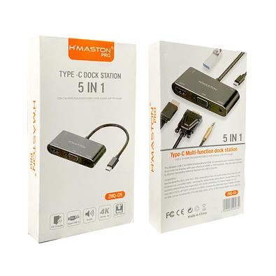 Hub Multifuncional Tipo C 5 Em 1 - Zhq-05 - H'maston