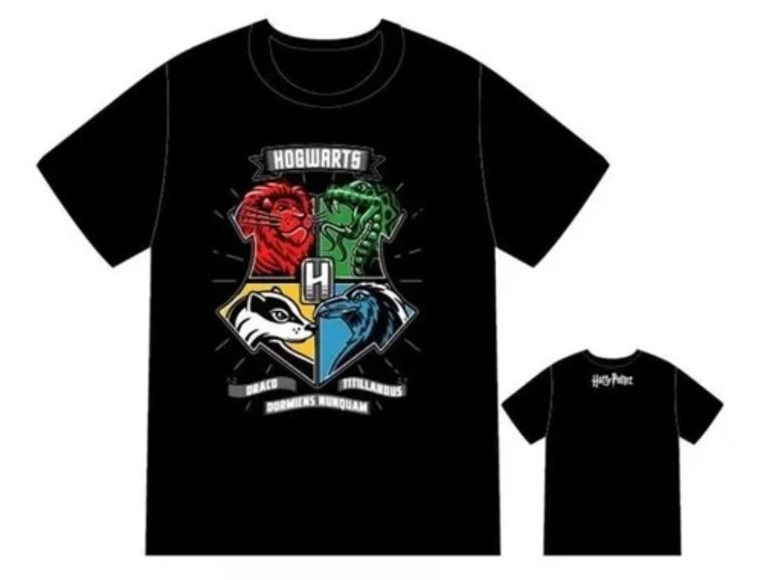 Camiseta Inf. Harry Potter Casas - Tam 10 - Clube Comix