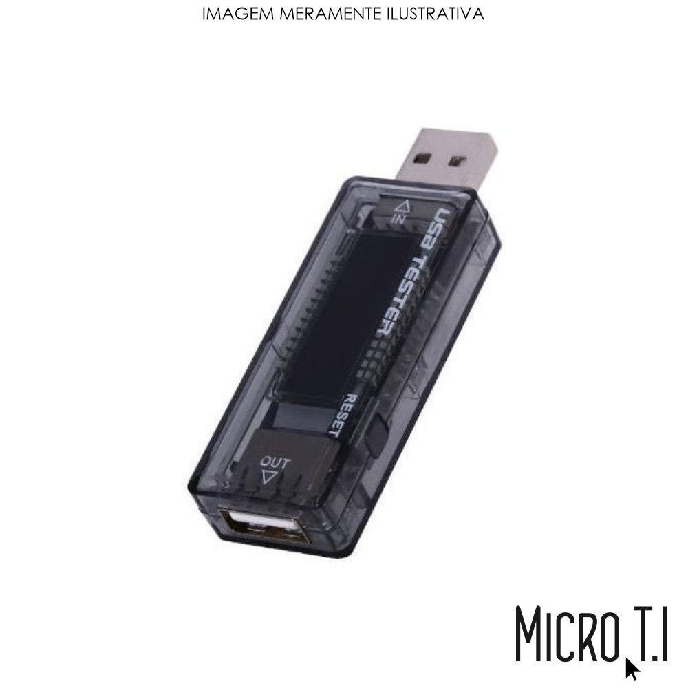 Testador E Medidor De Voltagem Amperagem E Capacidade P/ Porta Usb