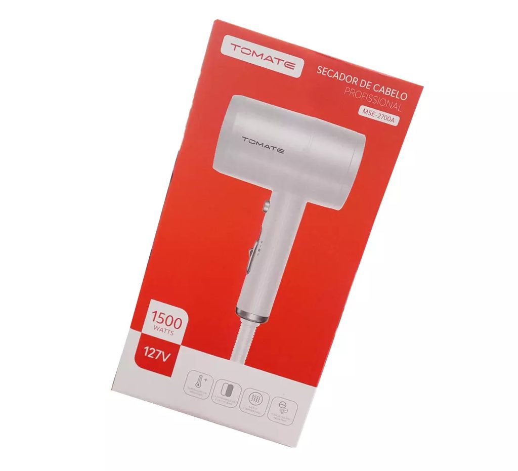 Secador de Cabelo Profissional - Mse-2700A - Tomate