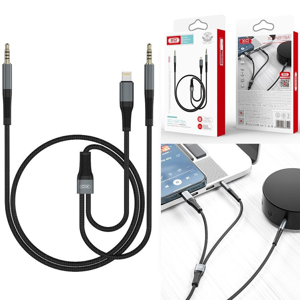 Adaptador Audio P2 3.5mm Iphone +3.5mm - Xo-Nb178a - Xo