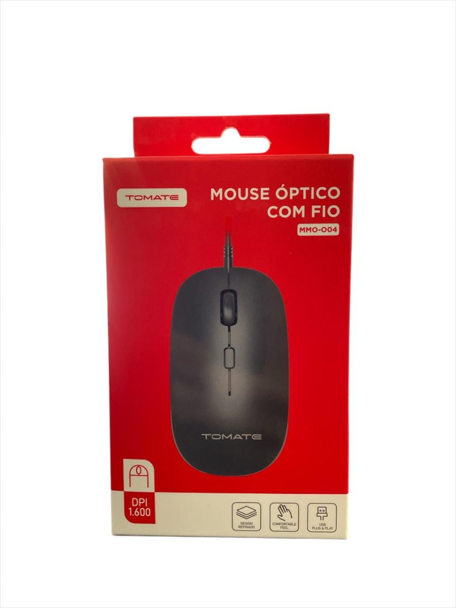 Mouse óptico c/ fio - MMO-004 - Tomate