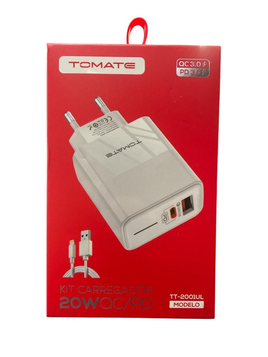 Carregador USB/ para iPhone 20w - TT-2001UL - Tomate