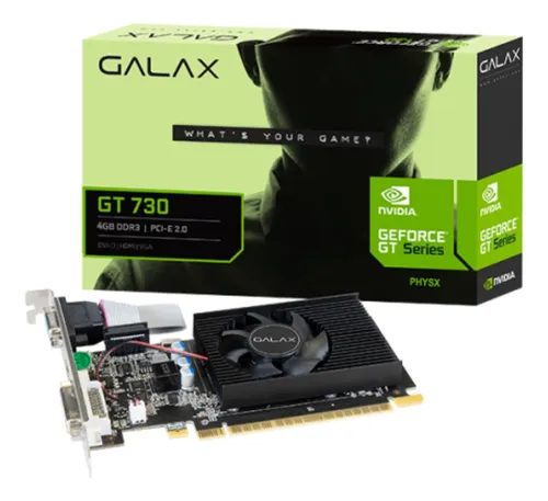 Placa de Vídeo GT 730 4Gb DDR3 - Galax