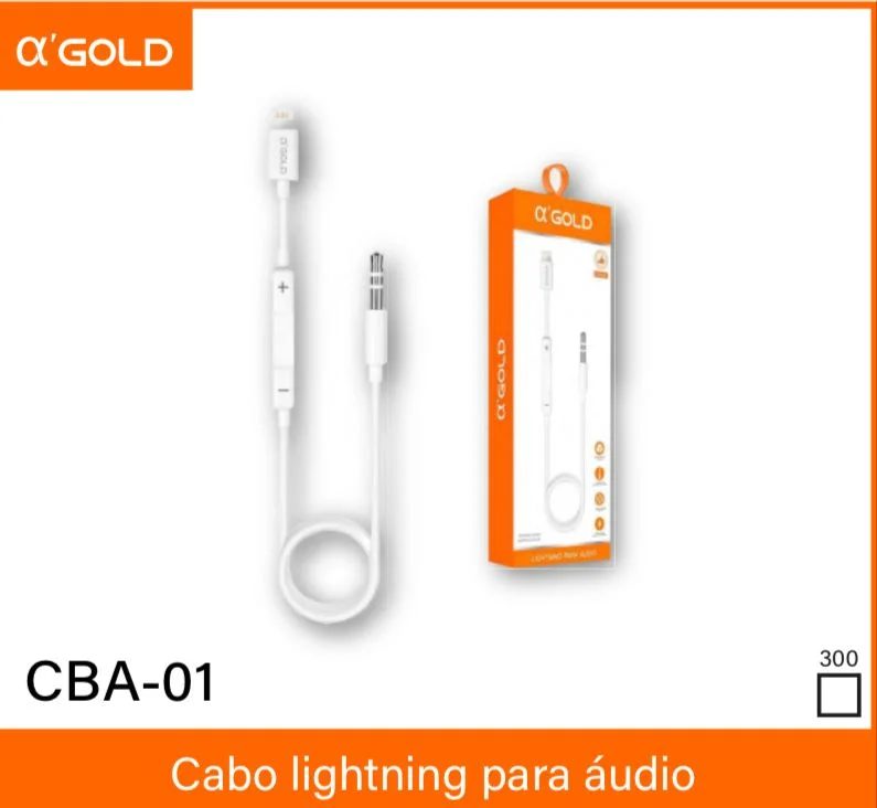 Cabo Auxiliar Iphone P/ P2 - Cba-01 - A'Gold