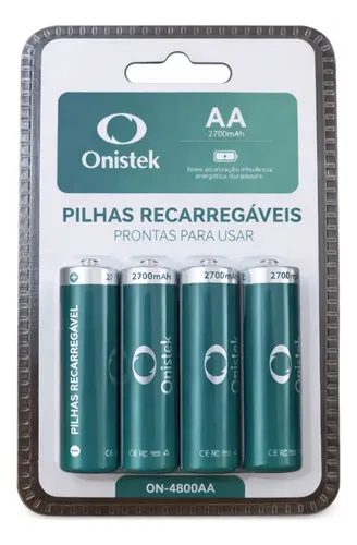 Pilha Aa Recarregavel 4un - Onistek