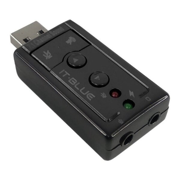 Adaptador Placa De Som Usb Virtual Channel 7.1 -  Le-5556 - Itblue