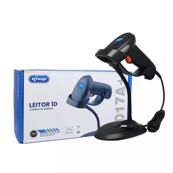 Leitor De Codigo De Barras 1d C/Fio Kp-1017a+ - Knup