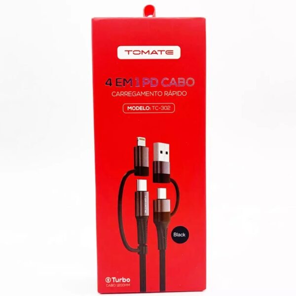 Cabo De Dados 4 Em 1 - Tc-302 - Tomate