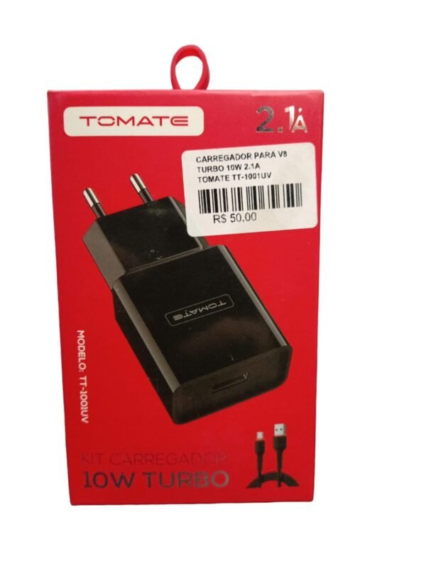 Carregador Para V8 Turbo 10w 2.1a Tomate Tt-1001uv