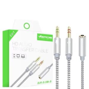Adaptador P3 Femea P/ 2 P2 Macho - Verde