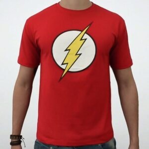 Camiseta Flash Logo Vermelho Fem - Bl G - Clube Comix