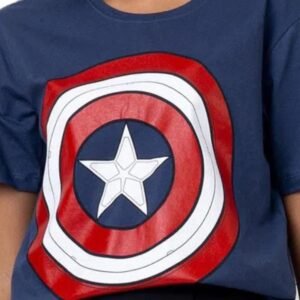 Camiseta Logo Capitão America Tam 08/12 - Piticas