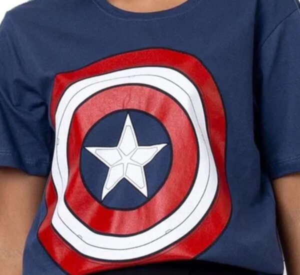 Camiseta Logo Capitão America Tam 08/12 - Piticas