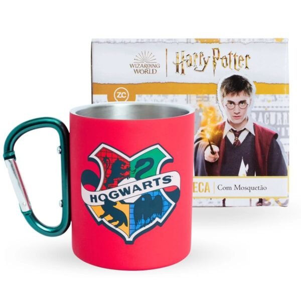 Caneca  Mosquetão - Hogwarts - 300ml