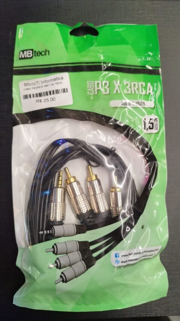 Cabo P3x3rca Mb1119 -Tech