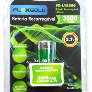 Bateria Recarregavel 3000mah 3.7v Fx-L18500 - Flex Gold
