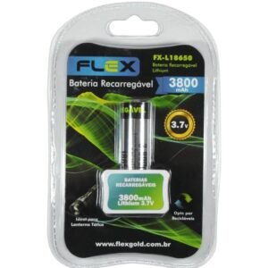 Bateria Recarregavel 3800mah 3.7v Fx-L18650 - Flex