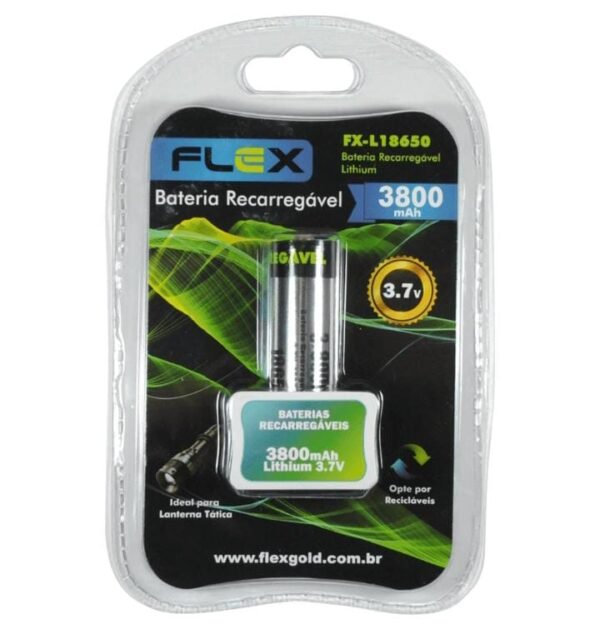 Bateria Recarregavel 3800mah 3.7v Fx-L18650 - Flex