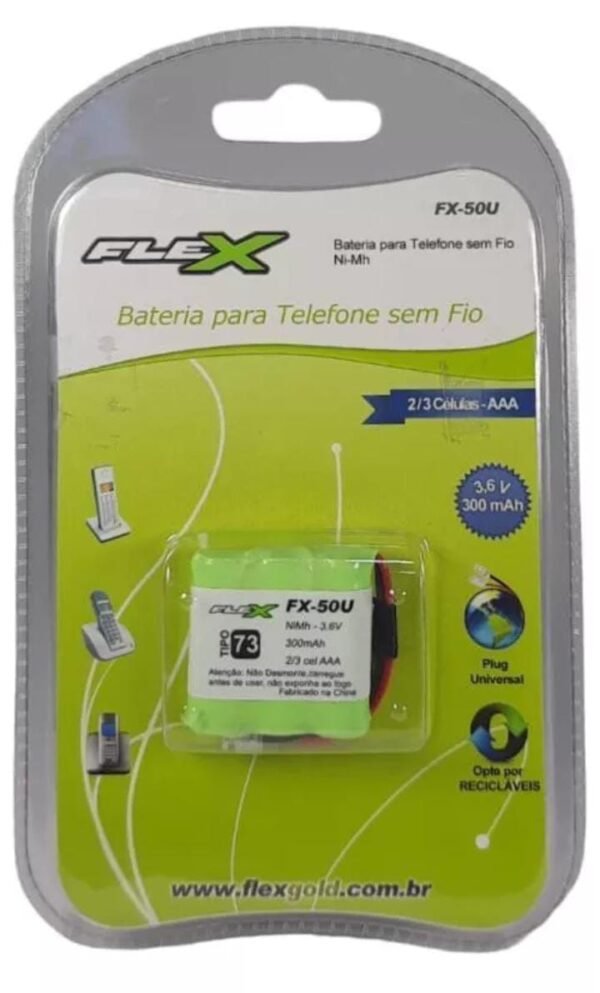 Bateria Para Telefone S/ Fio - Flex - Fx-50u