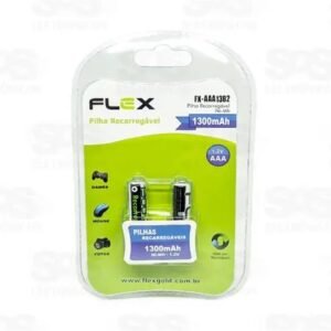 Pilha Recarregável 2un Aaa 11b2 1300mah - Flex