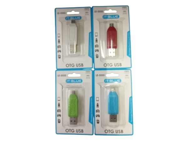 Adaptador Otg Leitor De Cartão Micro Sd V8 - Le-5555 - It-Blue