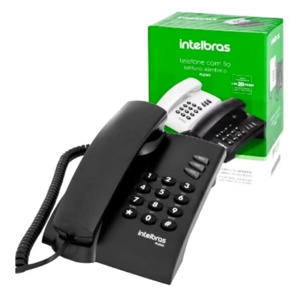 Telefone C/ Fio Pleno Preto - 4080051 - Intelbras