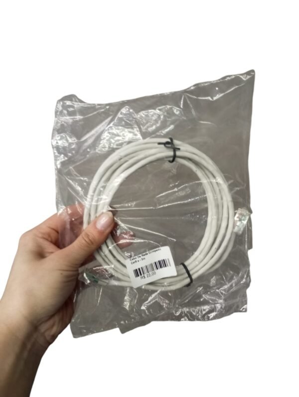 Cabo De Rede Crimpado Cat5 E - 3m