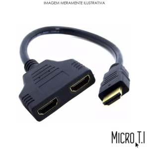 Adaptador Duplicador Hdmi Macho C/ 2 Entradas Hdmi Femea