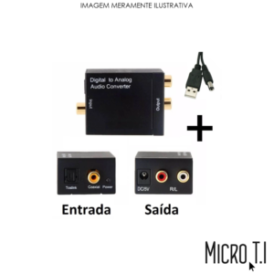 Conversor De Audio Optico Digital P/ Analogico