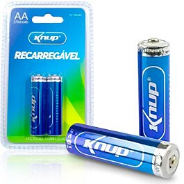 Pilha Aa Recarregavel 2un – Knup