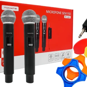 Microfone Duplo c/ Transmissor - Mt-2301 - Tomate