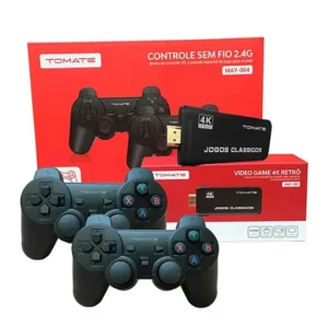 Vídeo Game s/ fio 4K 2.4G Retro + 2 Controles - May 104- Tomate