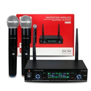 Microfone Digital Sem Fio 60m 90db - Mt-2210 -Tomate