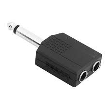 Adaptador P10 MONO MACHO P/2 P10 FEMEA