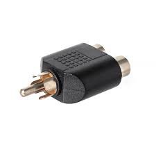 Adaptador RCA Macho p/ 2 RCA Fêmea