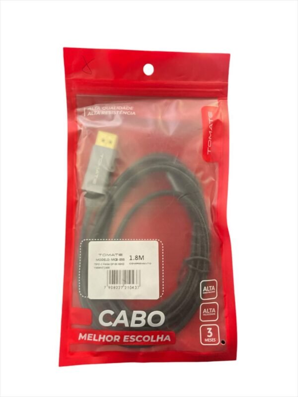Cabo Tipo-C p/ Displayport 1.8m - Mcb-055 - Tomate