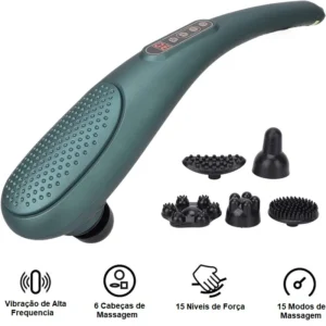 Bastão Massageador Multifuncional S/ Fio - AM-014 - Tomate