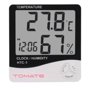 Termo-higrômetro E Relógio Digital Marca - Tomate - Pd-003