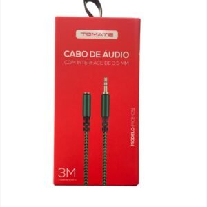Cabo De Audio P2 Para P2 Femea 3m - Tomate - Mcb-051