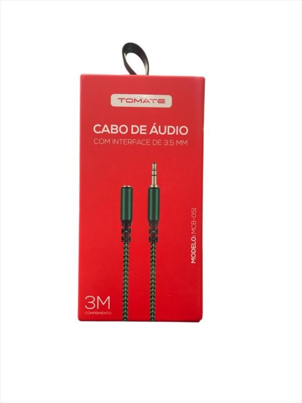Cabo De Audio P2 Para P2 Femea 3m - Tomate - Mcb-051