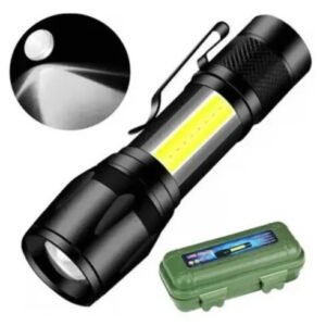 Mini Lanterna Led Tática Recarregável com Luz Lateral - Bmax - BM-8400