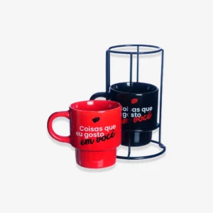 Caneca Empilhaveis - Gosto em Você - 180ml (cada)