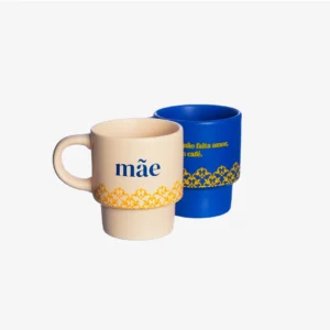 Caneca Empilhaveis - Mãe Azulejo - 180ml (cada)
