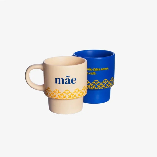 Caneca Empilhaveis - Mãe Azulejo - 180ml (cada)
