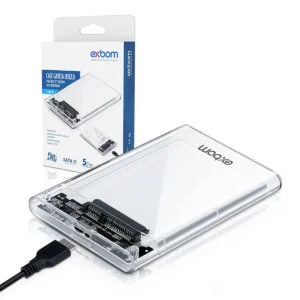 Case Para Hd Externo Transparente Sata Usb 3.0 - Cghd-35 Exbom