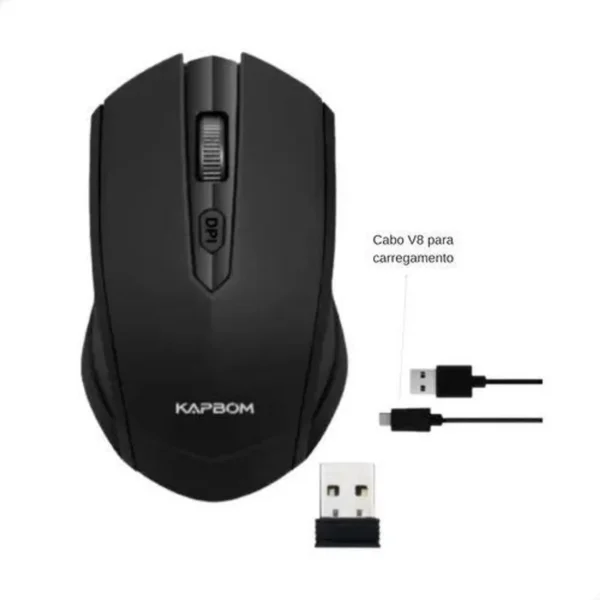 Mouse Sem Fio Recarregável Bluetooth - Ka-612 - Kapbom