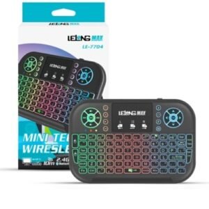 Mini Teclado s/ Fio RGB - le-7704 - Lelong