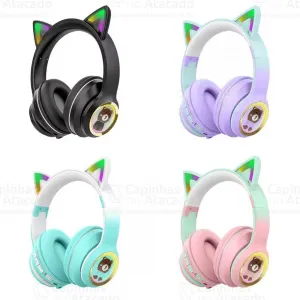 Headset Bluetooth gatinho 5.3 Onistek - FN-643
